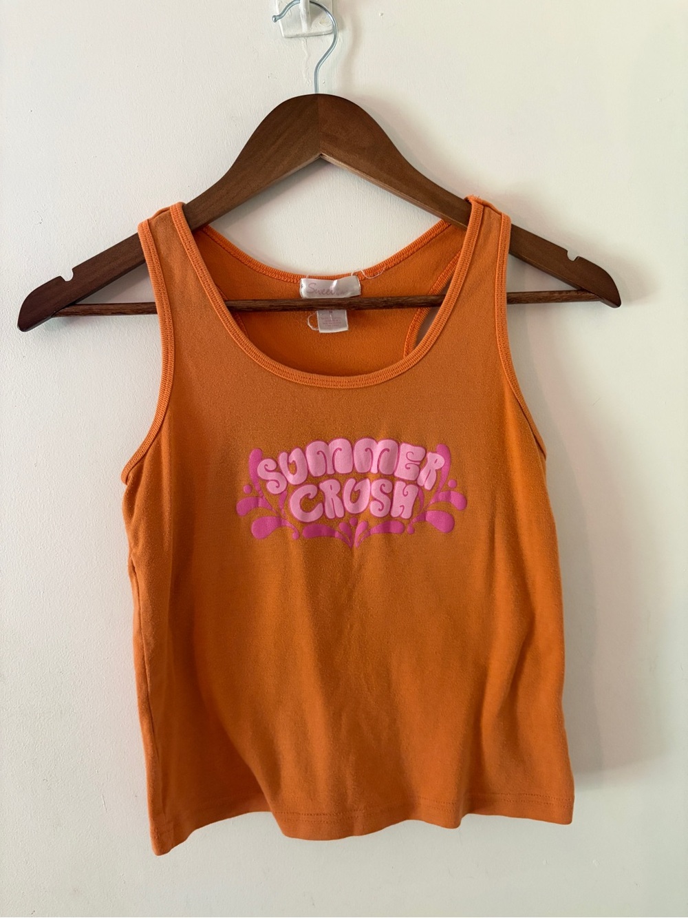 Orange 'Summer Crush' Graphic Tank Top